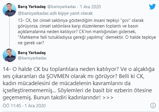 Barış Yarkadaş'tan Canan Kaftancıoğlu'na 'şov' yanıtı